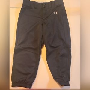 Boys Under Armour YL black baseball pants